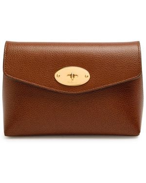 Mulberry Darley Grained Leather Pouch - Brown