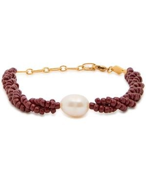 Anni Lu Rodeo Beaded 18Kt-Plated Bracelet - White