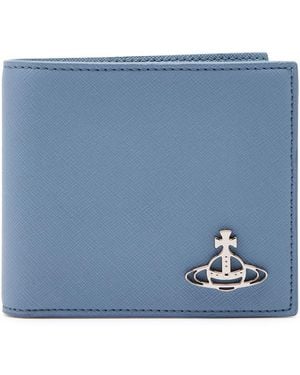 Vivienne Westwood Orb Saffiano Leather Wallet - Blue