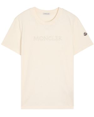 Moncler Logo-Appliquéd Cotton T-Shirt - Natural