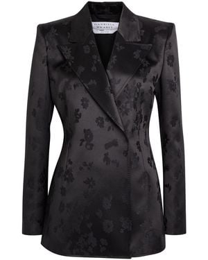 Gabriela Hearst Aleah Floral-Jacquard Blazer - Black