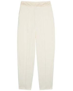 JOSEPH Aix Tapered Stretch-Crepe Pants - White