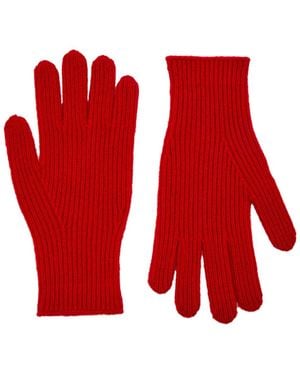 TOTEME Ribbed Cashmere Gloves - Red