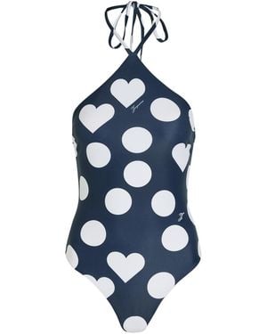 Jacquemus Le Maillot Bastide Polka Dot Swimsuit - Blue