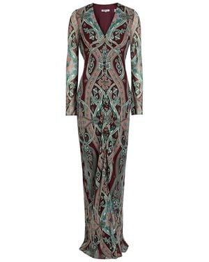 Veronica Beard Daciana Paisley-Print Silk Maxi Dress - Red
