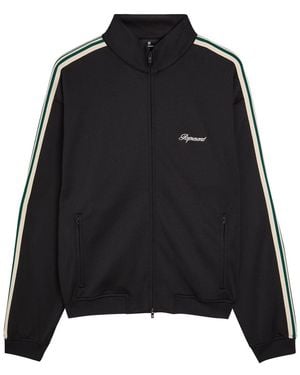 Represent Taped Logo-Embroidered Jersey Track Jacket - Black