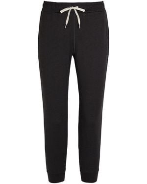 Vuori Performance Slubbed Jersey Cropped Sweatpants - Black