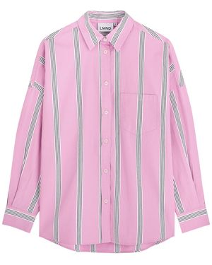 LMND Lemonade Chiara Striped Cotton-Poplin Shirt - Pink