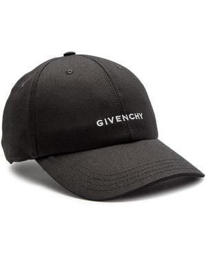 Givenchy Curved Logo-Embroidered Cotton Cap - Black