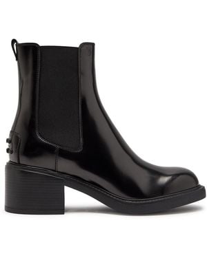 Tod's Gomma 60 Patent Leather Ankle Boots - Black