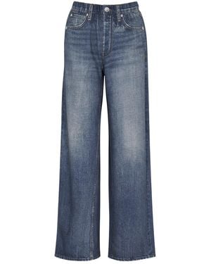 Rag & Bone Miramar Jeans-print Cotton Sweatpants - Blue