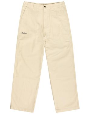 Malbon Braxton Logo-Embroidered Cotton Trousers - Natural