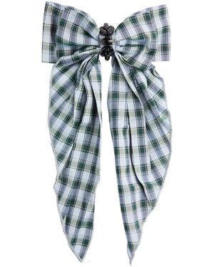 Sister Jane Arabella Checked Bow Hair Clip - Blue