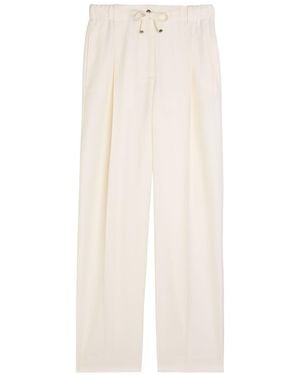 Moncler Straight-Leg Wool Trousers - White