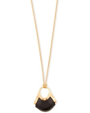 KHAITE Lotus Small Pendant Necklace - Black