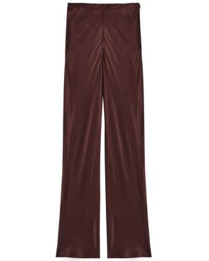 Shona Joy La Lune Flared Satin Trousers - Purple