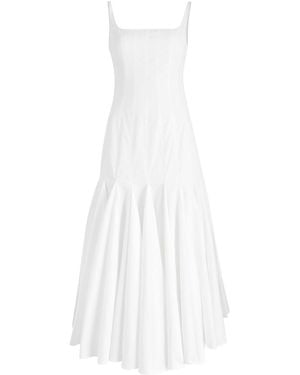 Jacquemus Le Robe Agave Cotton-Poplin Midi Dress - White