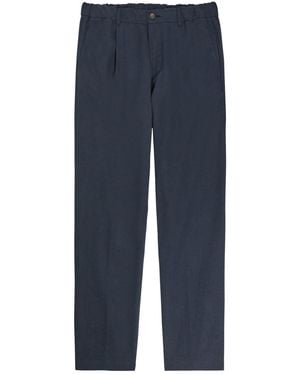 Herno Linen And Cotton-Blend Trousers - Blue