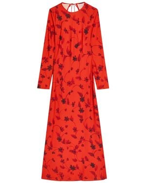 Faithfull the Brand Mesa Floral-Print Maxi Dress - Red