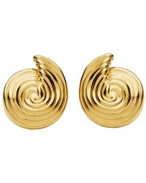 Missoma Spiral Small Stud Earrings - Metallic