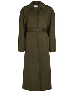Stella McCartney Belted Twill Coat - Green