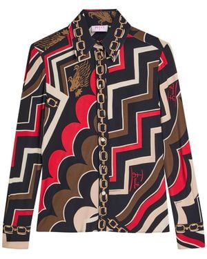 PUCCI Istrice Printed Satin Shirt - Red