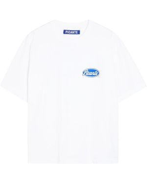Picante Sienna Logo-Print Cotton T-Shirt - White