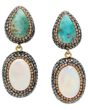SORU Baroque Pearl And 18Kt-Plated Drop Earrings - Green
