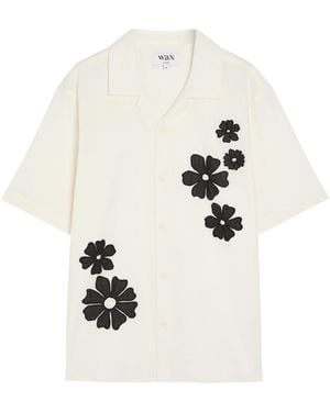 Wax London Didcot Floral-Embroidered Cotton-Blend Shirt - White