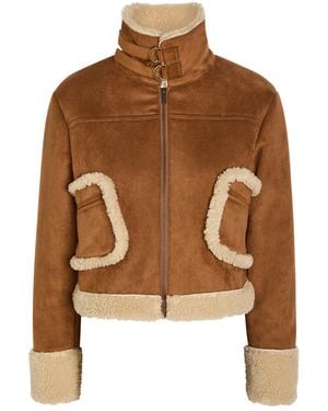 Mother The On Thin Ice Faux Suede Jacket - Brown
