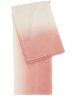 AMA Pure Frame Fringed Cashmere Scarf - Pink