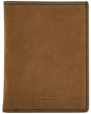 Tom Ford Nubuck Card Holder - Brown