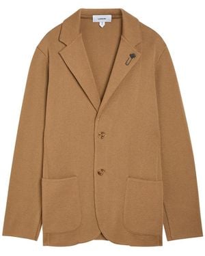 Lardini Fine-Knit Wool Jacket - Brown