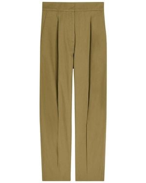 JOSEPH Paver Tapered-Leg Cotton Pants - Green