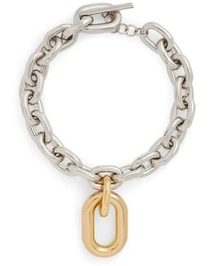 Rabanne Xl Link Two-Tone Choker Necklace - Metallic