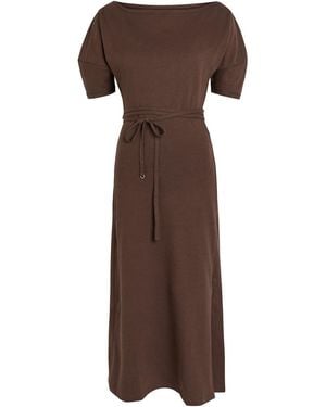 Lemaire Off-Shoulder Tie-Waist Midi Dress in Black | Lyst