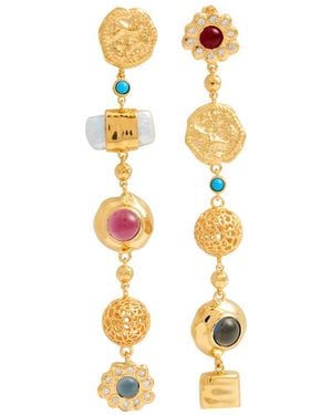 Joanna Laura Constantine Mismatched 18Kt-Plated Earrings - Metallic