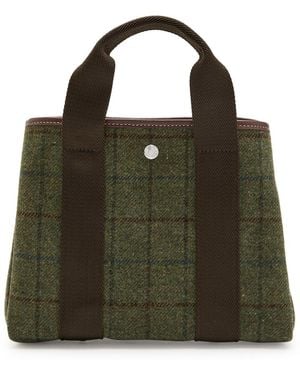 Rue de Verneuil Traversée S Hunting Tweed Tote Bag - Green