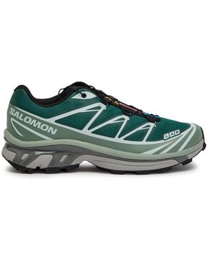 Salomon Xt-6 Panelled Mesh Trainers - Green