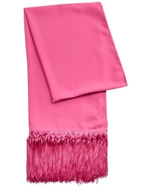 ‎Taller Marmo Babe Fringed Crepe Scarf - Pink