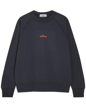 Stone Island Printed Cotton Sweatshirt - Blue