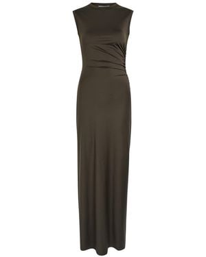 Stella McCartney Ruched Stretch-Jersey Maxi Dress - Green