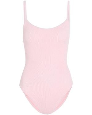 Hunza G Pamela Crinkle Swimsuit - Pink