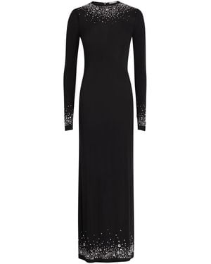 Rabanne Stud-Embellished Stretch-Jersey Maxi Dress - Black
