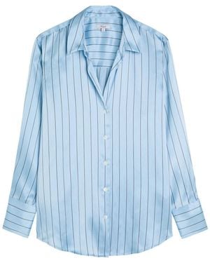 Rails Dorian Striped Silk Shirt - Blue