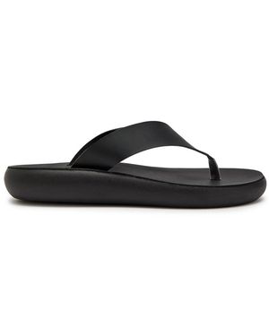 Ancient Greek Sandals Charys Comfort Leather Flatform Sandals - Black