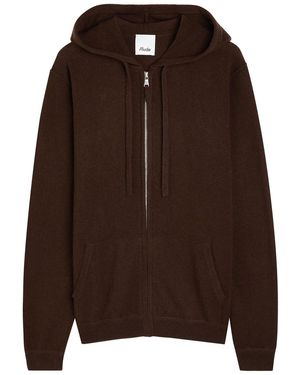 Allude Hooded Wool-Blend Sweater - Brown