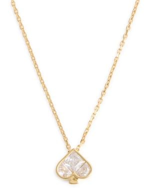 Kate Spade So Spade Crystal-Embellished Necklace - Metallic