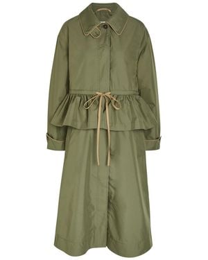 Damson Madder Myrtle Multi-Way Cotton-Blend Trench Coat - Green