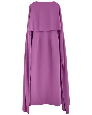 ROKSANDA Elina Cape-Effect Crepe Gown - Purple